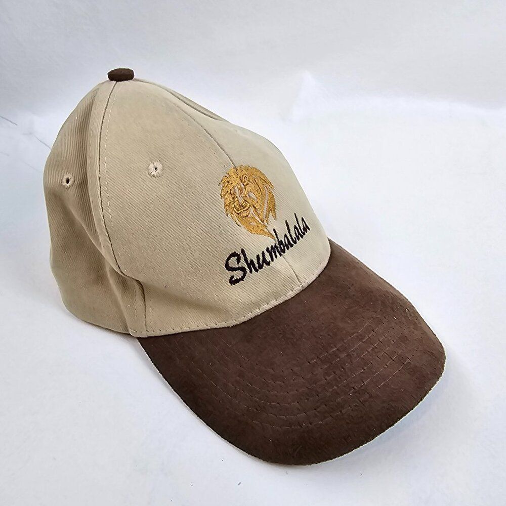 South Africa Hat Men Adjustable Strapback Beige Shumbala Lion Suede Brim Tourist